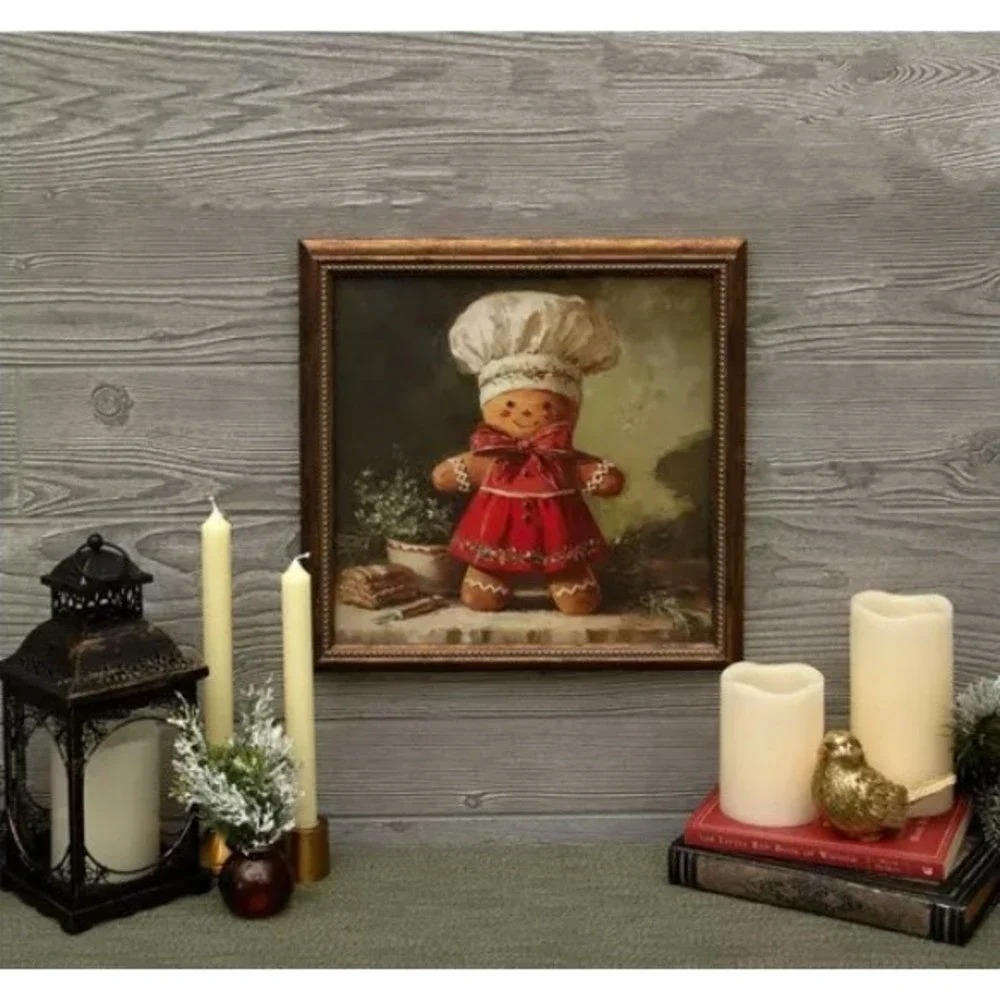 Robert Stanley Gingerbread Baker Wood Wall Decor Christmas Holiday NEW